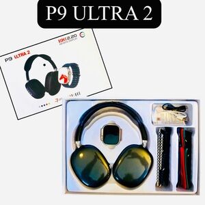 P9 ULTRA 2 Smartwatch & Wireless Headphone Combo, NIB